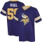 Nick Vigil Name & Number Game Day V-Neck T-Shirt - Purple