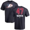 Noah Warren Name and Number Banner Wave T-Shirt - Navy