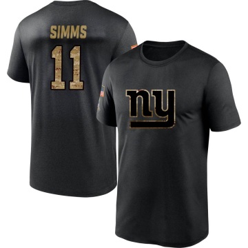 Phil Simms 2020 Salute To Service Performance T-Shirt - Black