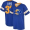 Quentin Lake Name & Number Game Day V-Neck T-Shirt - Royal