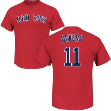 Rafael Devers Name & Number T-Shirt - Scarlet