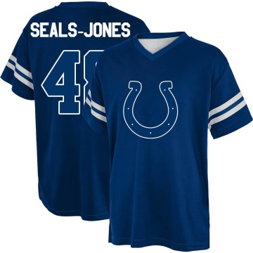Ricky Seals-Jones Name & Number Game Day V-Neck T-Shirt - Blue