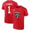 Roberto Luongo 2023 Stanley Cup Final Name & Number T-Shirt - Red