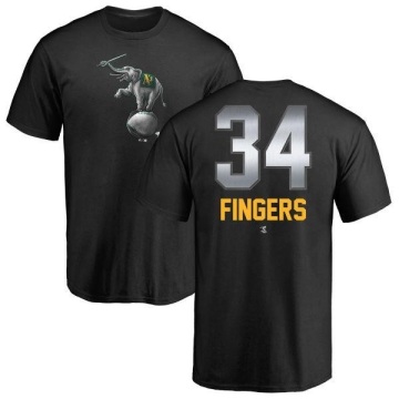 Rollie Fingers Midnight Mascot T-Shirt - Black