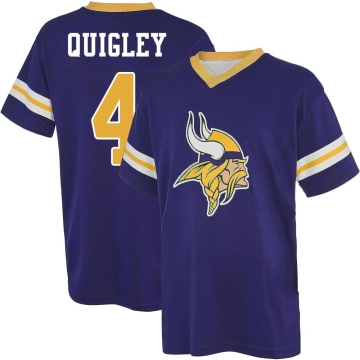 Ryan Quigley Name & Number Game Day V-Neck T-Shirt - Purple