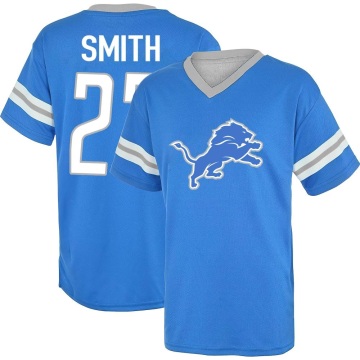 Saivion Smith Los Name & Number Game Day V-Neck T-Shirt - Blue