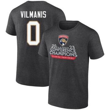 Sandis Vilmanis Heather 2023 Eastern Conference Champions T-Shirt - Charcoal