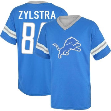 Shane Zylstra Los Name & Number Game Day V-Neck T-Shirt - Blue