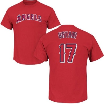 Shohei Ohtani Name & Number T-Shirt - Red