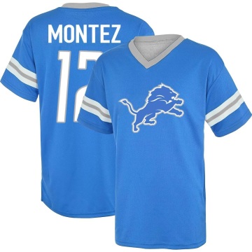 Steven Montez Los Name & Number Game Day V-Neck T-Shirt - Blue