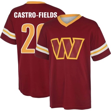 Tariq Castro-Fields Name & Number Game Day V-Neck T-Shirt - Red