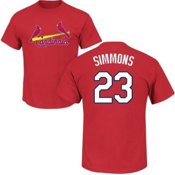 Ted Simmons Name & Number T-Shirt - Red