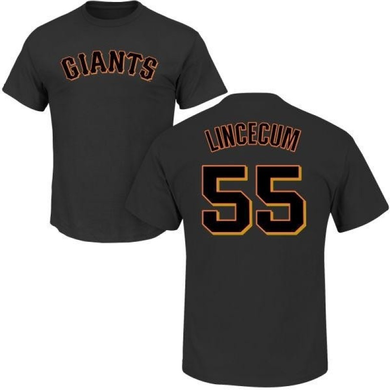 Tim Lincecum Name & Number T-Shirt - Black - Tshirtsedge