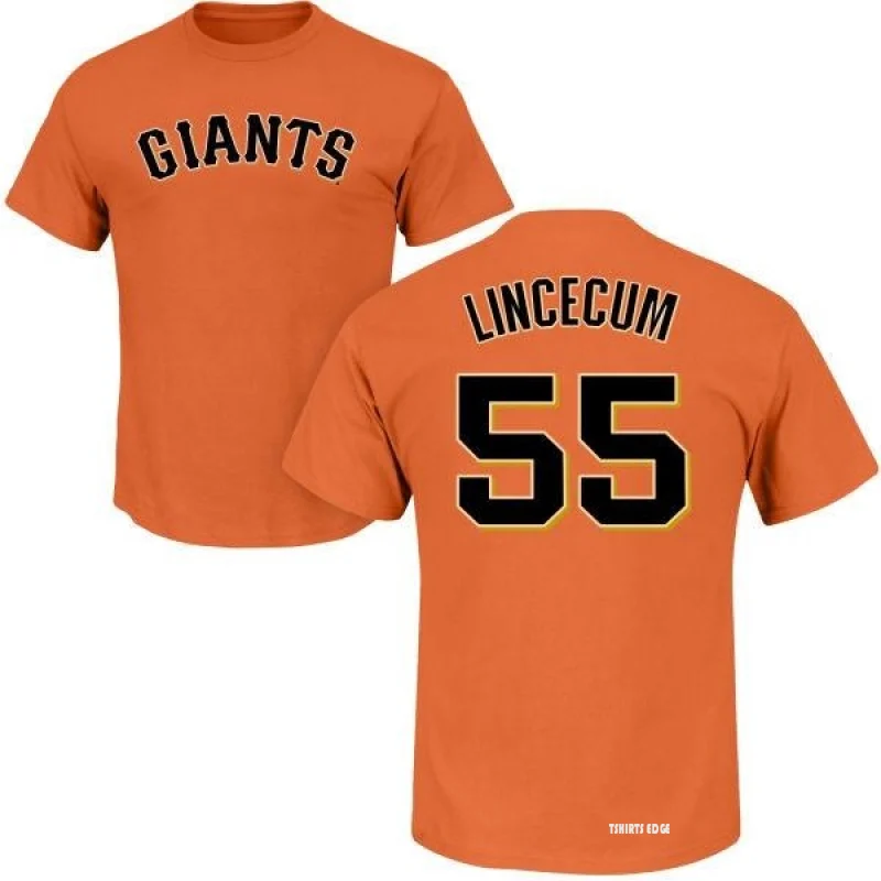 Tim Lincecum Name & Number T-Shirt - Orange - Tshirtsedge