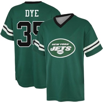 Travis Dye Name & Number Game Day V-Neck T-Shirt - Green