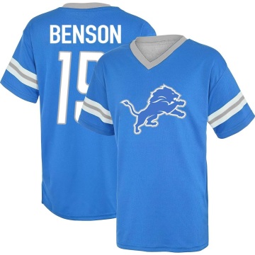Trinity Benson Los Name & Number Game Day V-Neck T-Shirt - Blue