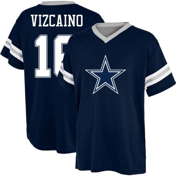 Tristan Vizcaino Name & Number Game Day V-Neck T-Shirt - Navy Blue