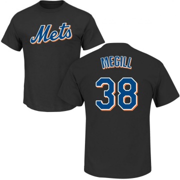 Tylor Megill Name & Number T-Shirt - Black