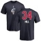 Tyrone Hill Name and Number Banner Wave T-Shirt - Navy