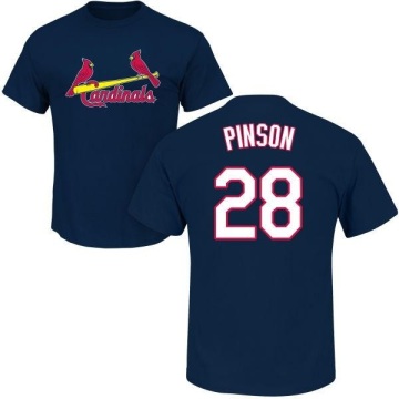 Vada Pinson Name & Number T-Shirt - Navy