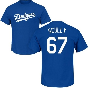 Vin Scully Name & Number T-Shirt - Royal