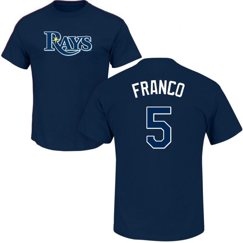 Wander Franco Name & Number T-Shirt - Navy - Tshirtsedge