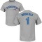 Whit Merrifield Name & Number T-Shirt - Gray