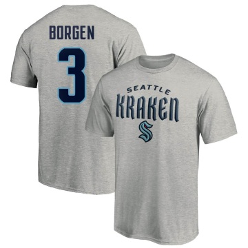 Will Borgen Name & Number Lockup T-Shirt - Gray