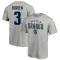Will Borgen Name & Number Lockup T-Shirt - Gray