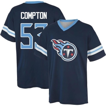 Will Compton Name & Number Game Day V-Neck T-Shirt - Navy
