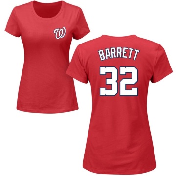 Women's Aaron Barrett Name & Number T-Shirt - Red