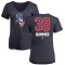 Women's Aaron Bummer Name and Number Banner Wave V-Neck T-Shirt - Navy