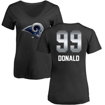 Women's Aaron Donald Midnight Mascot T-Shirt - Black