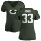 Women's Aaron Jones Name & Number Slim Fit T-Shirt - Green
