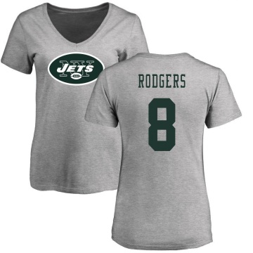 Women's Aaron Rodgers Name & Number Slim Fit T-Shirt - Ash