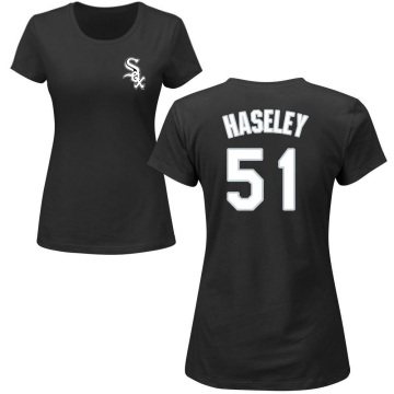 Women's Adam Haseley Name & Number T-Shirt - Black