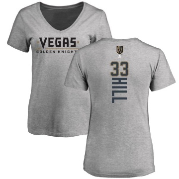 Women's Adin Hill Backer Slim Fit V-Neck T-Shirt - Heathered Gray