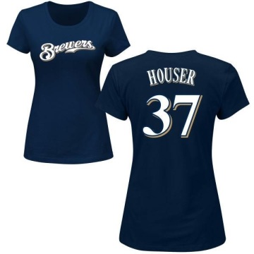 Women's Adrian Houser Name & Number T-Shirt - Navy