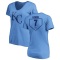 Women's A.j. Hinch RBI Slim Fit V-Neck T-Shirt - Light Blue