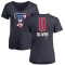 Women's Al Oliver Name and Number Banner Wave V-Neck T-Shirt - Navy