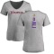 Women's Alan Ali Backer V-Neck T-Shirt - Ash