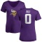 Women's Alan Ali Name & Number Slim Fit T-Shirt - Purple
