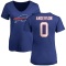 Women's Alec Anderson Name & Number Slim Fit T-Shirt - Royal