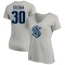 Women's Ales Stezka Name & Number V-Neck T-Shirt - Gray