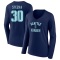 Women's Ales Stezka Name & Number Victory Arch T-Shirt - Navy