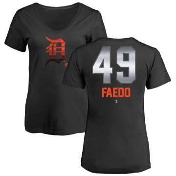 Women's Alex Faedo Midnight Mascot V-Neck T-Shirt - Black