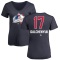 Women's Alex Galchenyuk Name and Number Banner Wave V-Neck T-Shirt - Navy