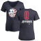 Women's Alex Jefferies Name and Number Banner Wave V-Neck T-Shirt - Navy