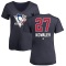 Women's Alex Kovalev Name and Number Banner Wave V-Neck T-Shirt - Navy