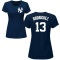 Women's Alex Rodriguez Name & Number T-Shirt - Navy